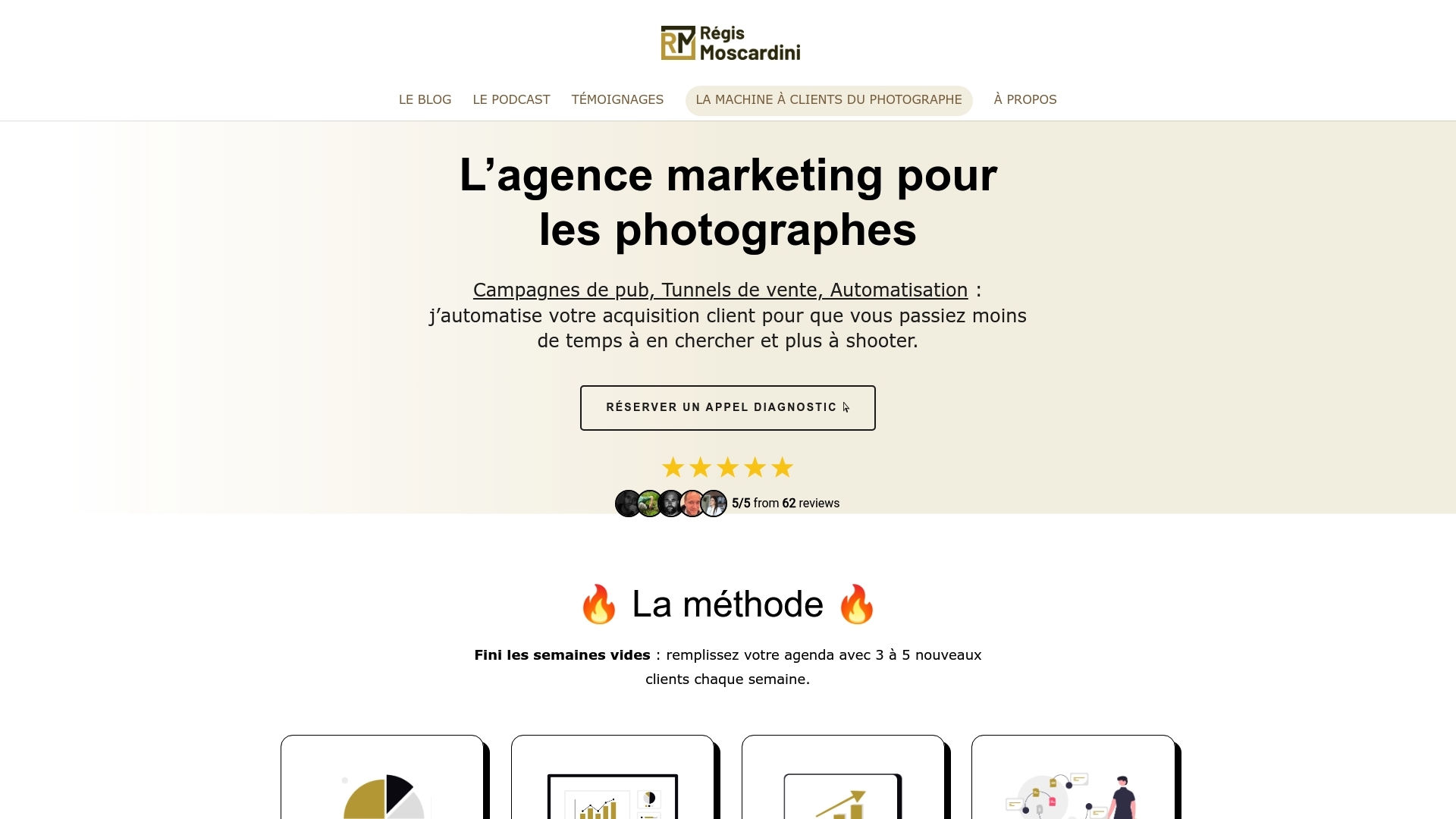 Screenshot of workspace La Machine à Clients pour Photographes