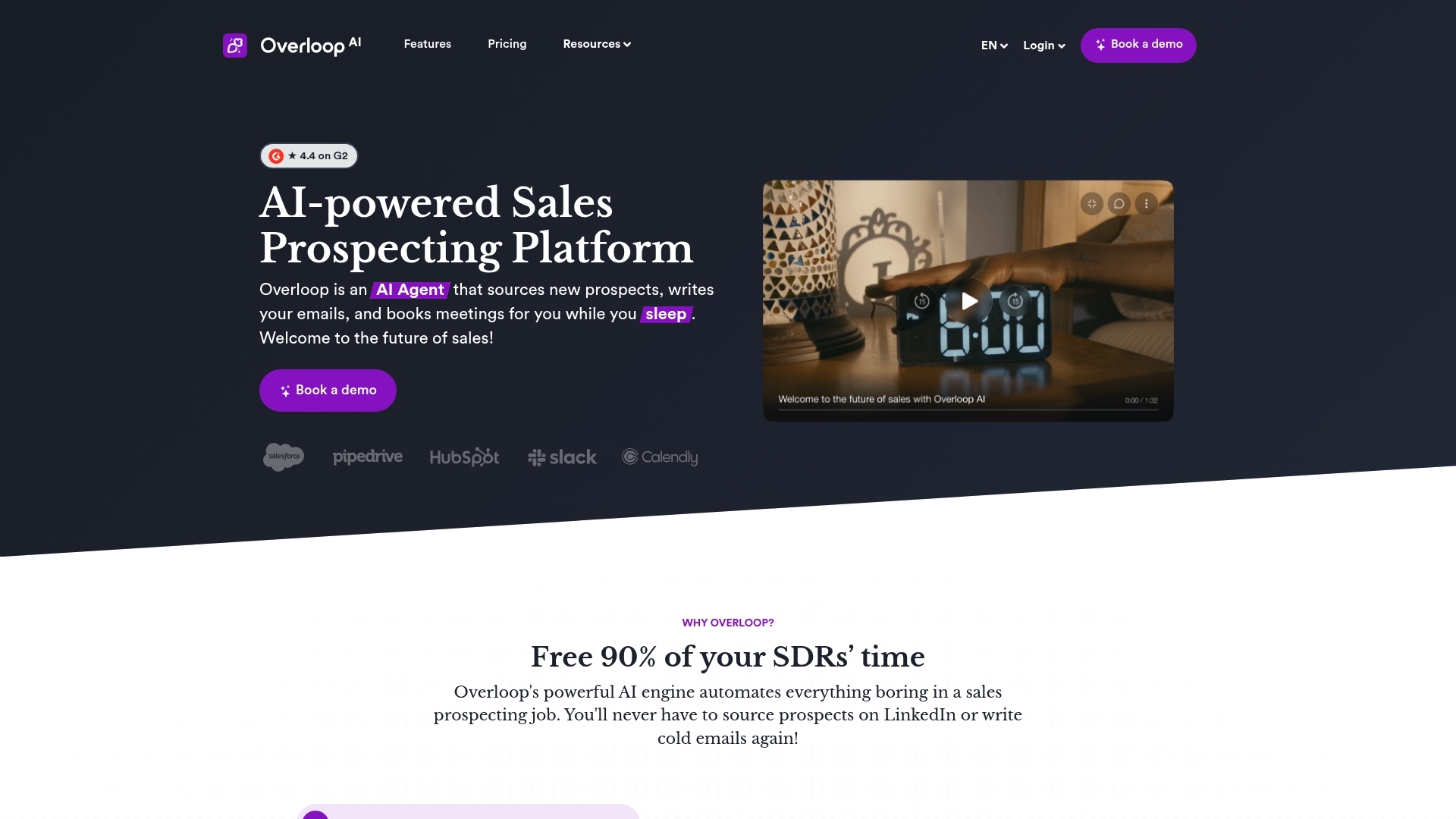 Screenshot of website Overloop
