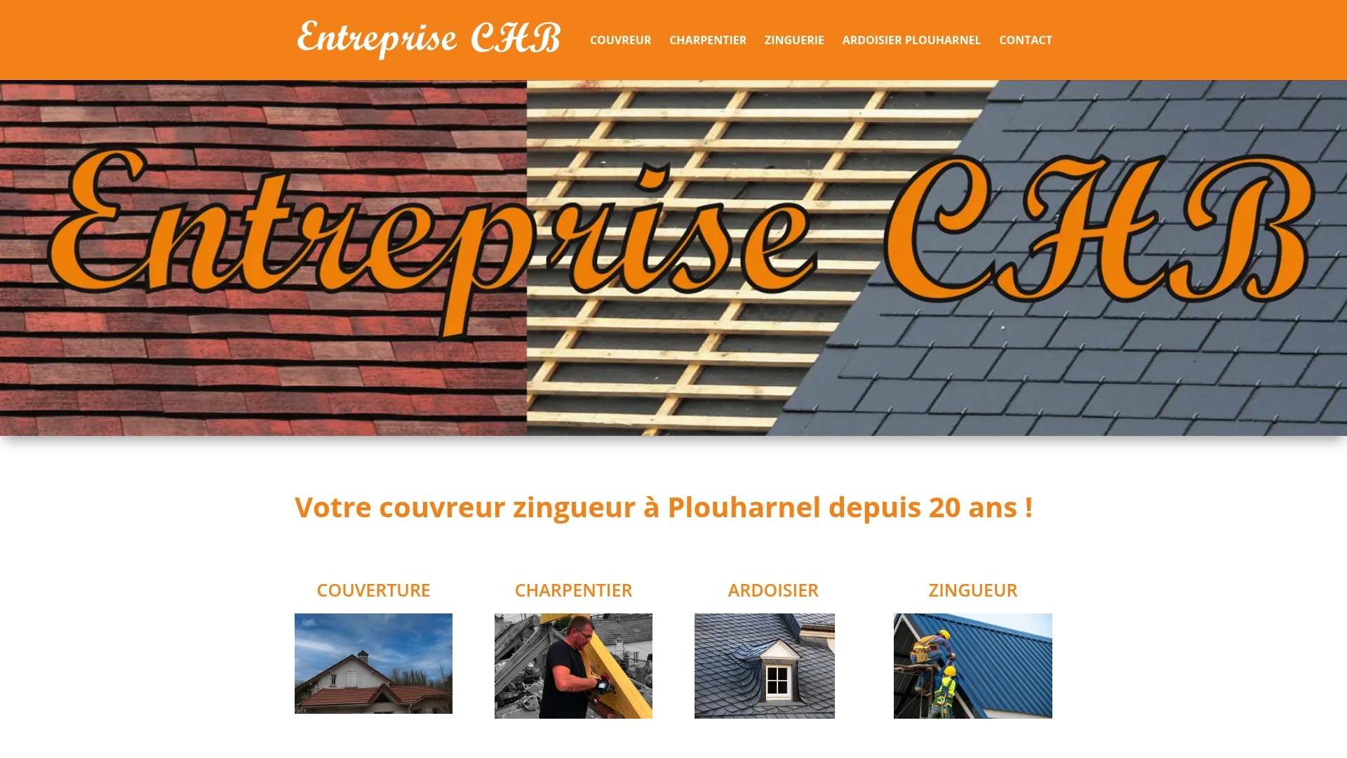 Screenshot of website CHB Couverture