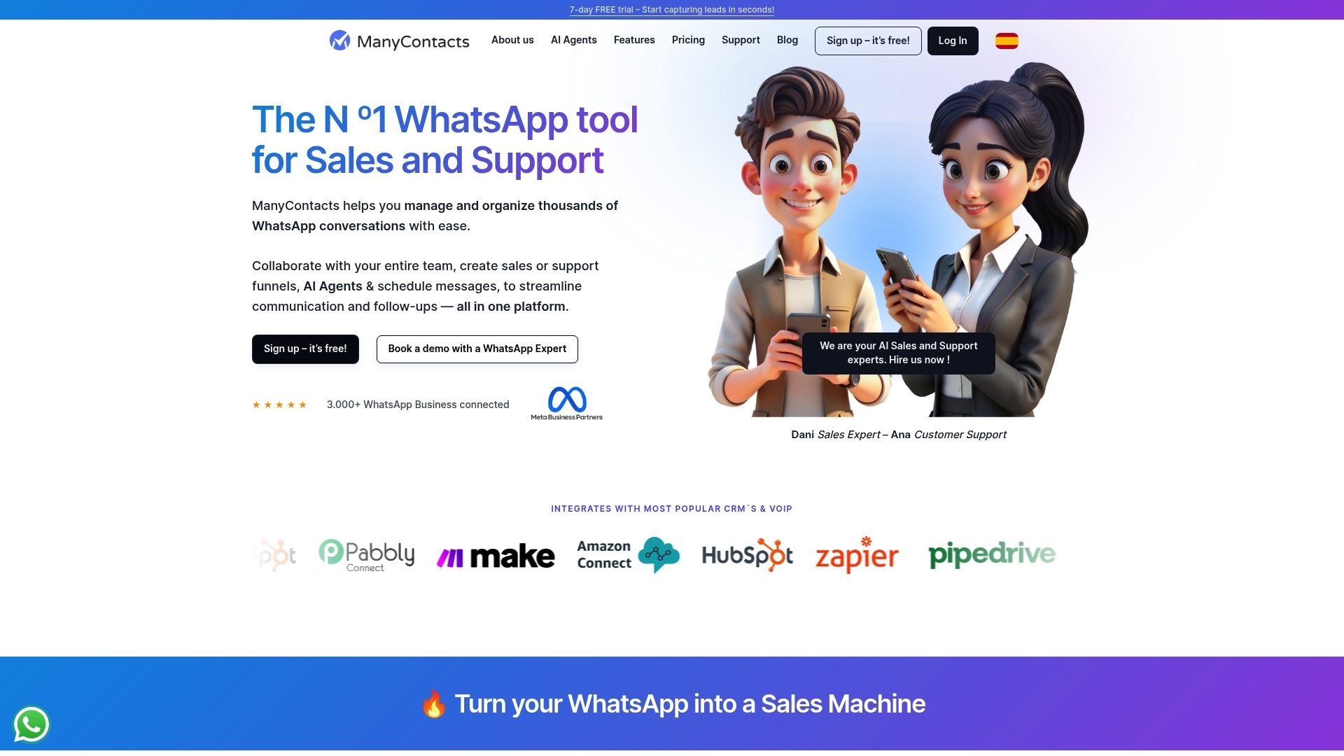 Screenshot of workspace ManyContacts.com