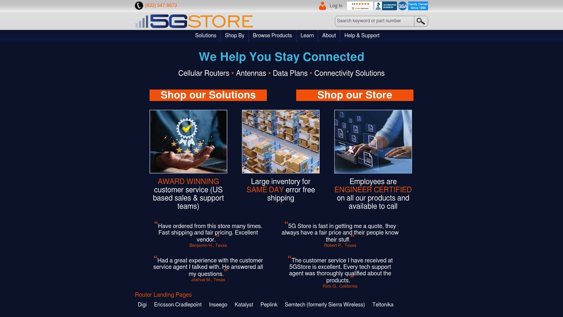 Screenshot of workspace 5Gstore