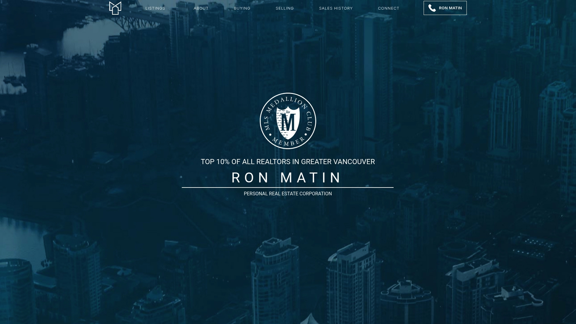 Screenshot of workspace Ron Matin Real Estate